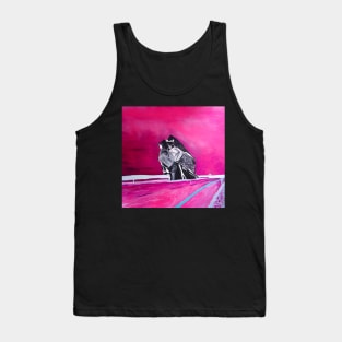 Crushed car in pink Tank Top